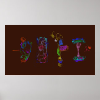 Kunst Potpourri Donkerbruine Minimalistische Abstr Poster