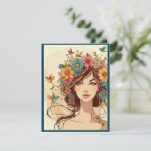 Kunst Print Kaart Summers End (Staand voorkant)