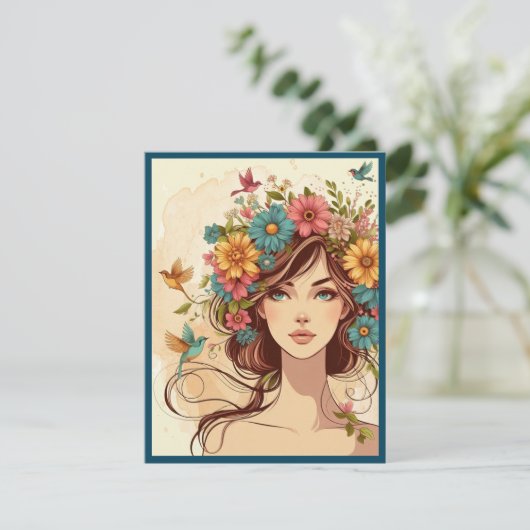 Kunst Print Kaart Summers End (Staand voorkant)