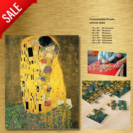 kunst puzzel GUSTAV KLIMT DE KUS Legpuzzel