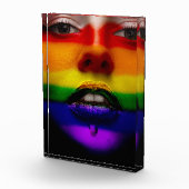 Kunst: Rainbow Gay Pride Gezicht Fotoblokken (Rechts)