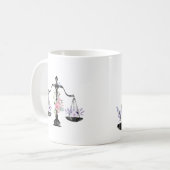 Kunst Rechtvaardigheidsschaal Koffiemok (Voorkant links)