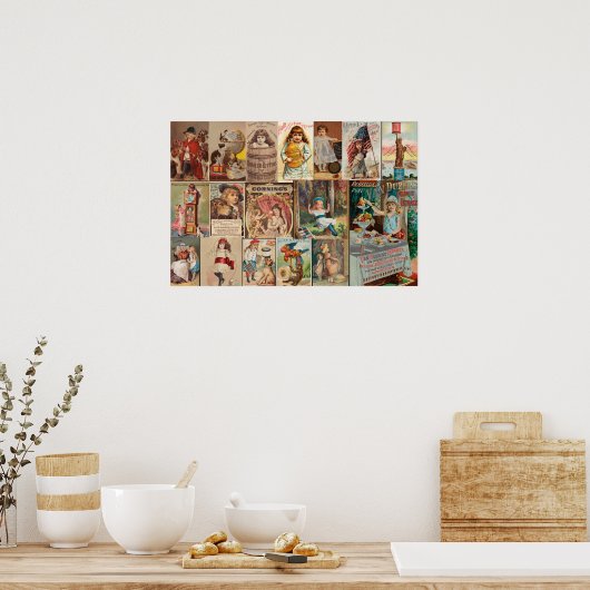  Kunst Reclame Collage I Poster (Keuken)