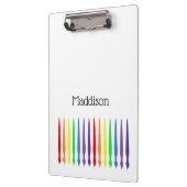 KUNST, regenboogverfborstels en jouw naam Klembord (Links)