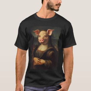 Kunst Renaissance Schilderij Grappige Mona Lisa Va T-shirt