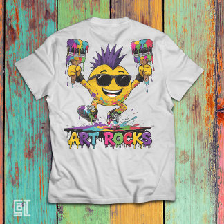 Kunst Rots Punk Mohawk Emoji Kunstenaar Plezier Gr T-shirt