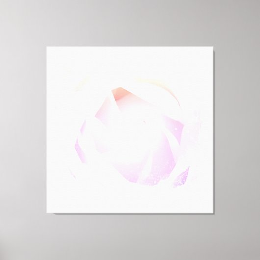 **Kunst Roze Perzik Roos Bloem AR8 Opgespannen Can Canvas Afdruk (Voorkant)