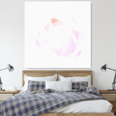 **Kunst Roze Perzik Roos Bloem AR8 Opgespannen Can Canvas Afdruk (Insitu (Slaapkamer))
