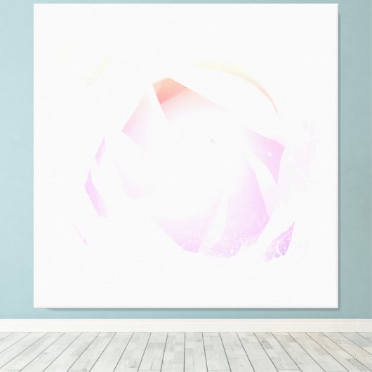 **Kunst Roze Perzik Roos Bloem AR8 Spaningsdoek Ca Canvas Afdruk (Insitu (Houten vloer))