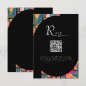 Kunst Schilder Kleurrijk Modern Abstract QR Code T Informatiekaartje (Voorkant / Achterkant)