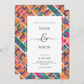 Kunst Schilder Kleurrijk Modern Abstract Trouwen Kaart (Voorkant / Achterkant)