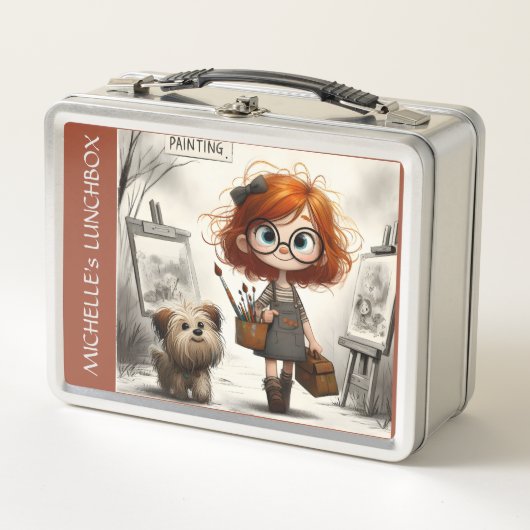 Kunst Schilder Meisje school evenementen kleurrijk (Voorkant)