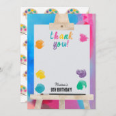 Kunst Schilderen Ambacht Kunstenaar Verf Verjaarda Bedankkaart (Voorkant / Achterkant)