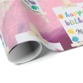 Kunst Schilderen Ambacht Kunstenaar Verf Verjaarda Cadeaupapier (Rol Hoek)