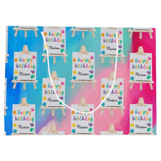 Kunst Schilderen Ambacht Kunstenaar Verf Verjaarda Groot Cadeauzakje (Achterkant)