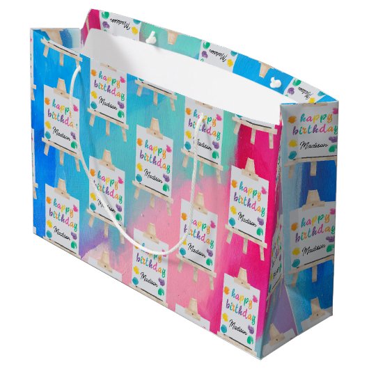 Kunst Schilderen Ambacht Kunstenaar Verf Verjaarda Groot Cadeauzakje (Achterkant Gekanteld)