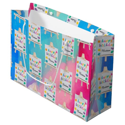 Kunst Schilderen Ambacht Kunstenaar Verf Verjaarda Groot Cadeauzakje (Voorkant Gekanteld)