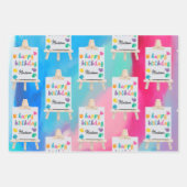 Kunst Schilderen Ambacht Kunstenaar Verf Verjaarda Inpakpapier Vel (Voorkant 3)