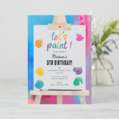 Kunst Schilderen Ambacht Kunstenaar Verf Verjaarda Kaart (Staand voorkant)