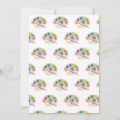 Kunst Schilderen Ambacht Kunstenaar Verf Verjaarda Kaart (Achterkant)