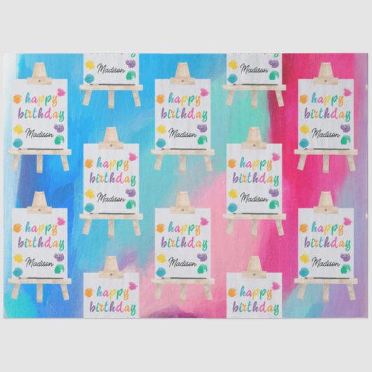 Kunst Schilderen Ambacht Kunstenaar Verf Verjaarda Tissuepapier (Voorkant)