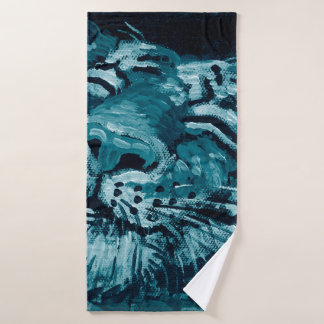 Kunst schilderen Kunstmatige oliekleur schattige t Badhanddoek