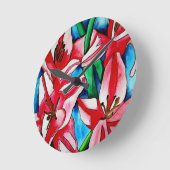 Kunst schilderen van roze daglicht waterverf ronde klok (Hoek)