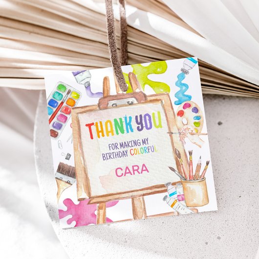 Kunst Schilderen Verjaardag Party Square Favoriet Bedankjes Labels