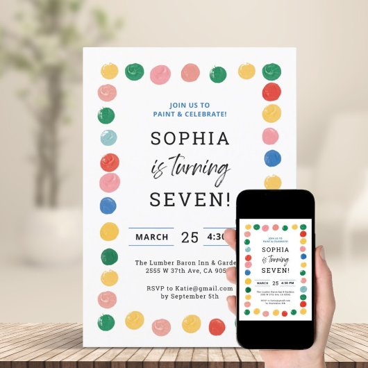 Kunst Schilderfeest Boy Schilderen Verjaardag Kaart