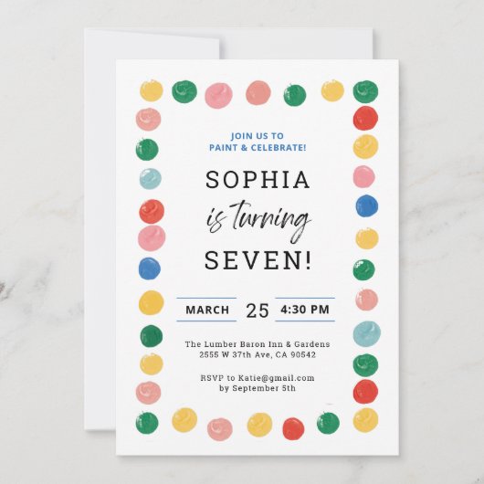 Kunst Schilderfeest Boy Schilderen Verjaardag Kaart (Voorkant)