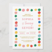 Kunst Schilderfeest Meisje Schilderen Verjaardag K Kaart (Voorkant)