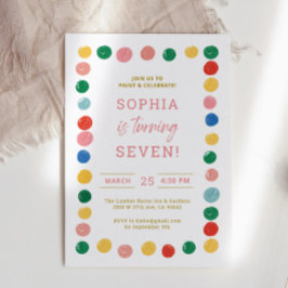 Kunst Schilderfeest Meisje Schilderen Verjaardag K Kaart