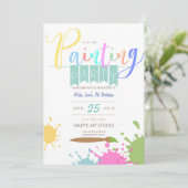 Kunst | Schilderfeest Uitnodiging (Staand voorkant)