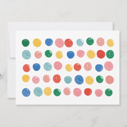 Kunst Schilderij 7e Verjaardagsfeestje Foto Uitnod Kaart (Achterkant)