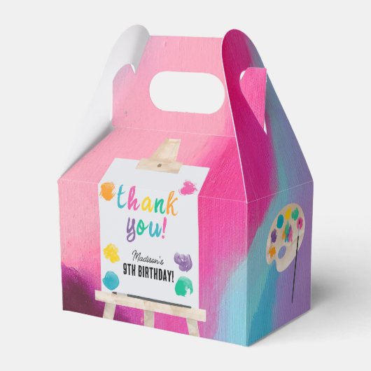 Kunst schilderij ambachtelijke kunstenaar verf ver bedankdoosjes (Voorkant Zijde)