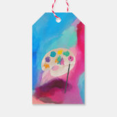 Kunst schilderij ambachtelijke kunstenaar verf ver cadeaulabel (Achterkant)