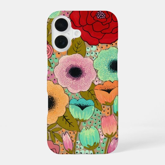 Kunst Schilderij Bloemen Appel iPhone 16 Hoesje (Achterkant)