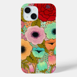 Kunst Schilderij Bloementuin Appel iPhone 15 Case