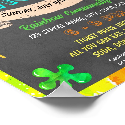 Kunst schilderij fondsenwerving evenement sjabloon poster (Hoek)