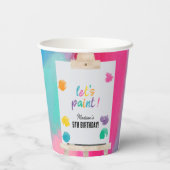 Kunst Schilderij Kunstenaar Verjaardag Thema Papieren Bekers (Achterkant)