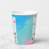 Kunst Schilderij Kunstenaar Verjaardag Thema Papieren Bekers (Links)