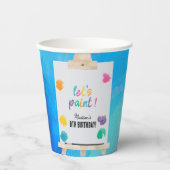 Kunst Schilderij Kunstenaar Verjaardag Thema Papieren Bekers (Voorkant)