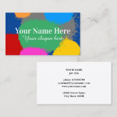 Kunst schilderij leraar visitekaartje sjabloon (Voorkant / Achterkant)