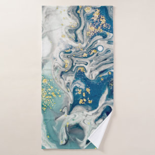 Kunst, schilderij - Natuurlijke grijze kleur: meta Badhanddoek