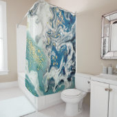 Kunst, schilderij - Natuurlijke grijze kleur: meta Douchegordijn (In situ)