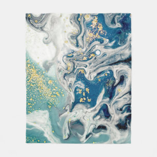 Kunst, schilderij - Natuurlijke grijze kleur: meta Fleece Deken