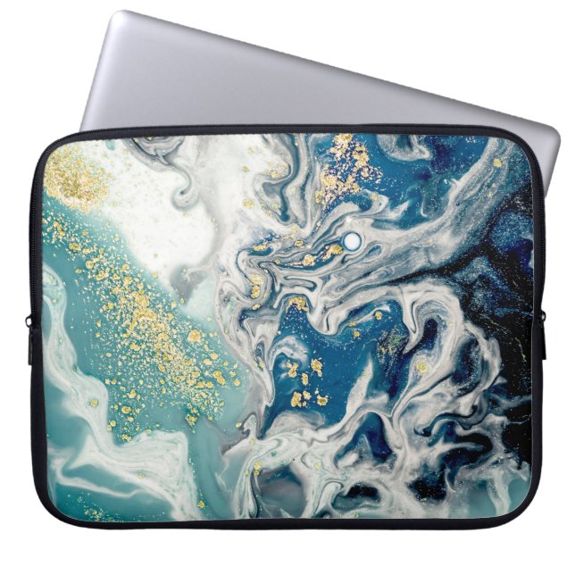 Kunst, schilderij - Natuurlijke grijze kleur: meta Laptop Sleeve (Voorkant)