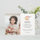 Kunst Schilderij Verjaardagsfeest Dank U Foto Kaart (Staand voorkant)