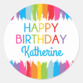 Kunst Schilderij Verjaardagsfeestje Stickers (Voorkant)