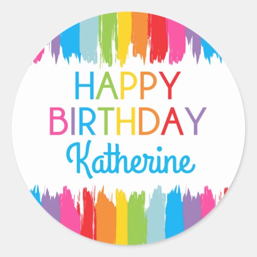 Kunst Schilderij Verjaardagsfeestje Stickers (Voorkant)